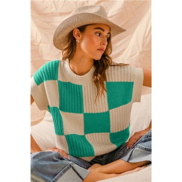So Me Tops - ✨NWT SO ME‎ Check Plaid Casual Sweater Top